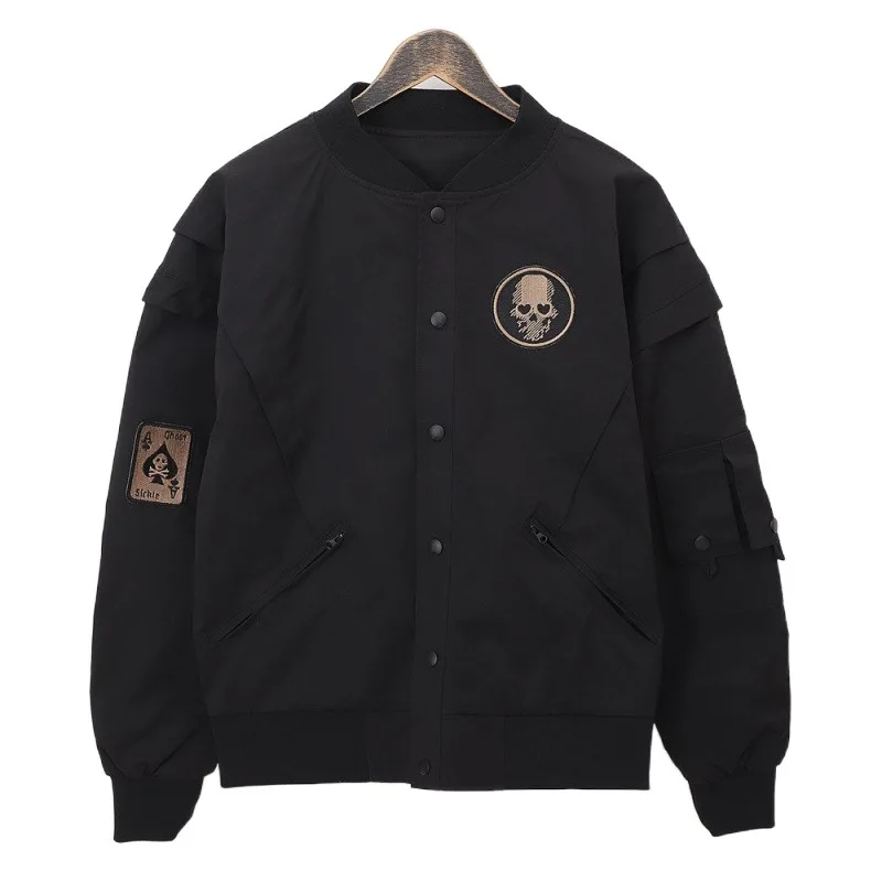 

Skull Bomber Jackets Waterproof Plus Velvet Military Fleeced Clothing Windbreak Men's Coat Man Male Free Shipping Coats