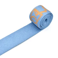 1 5fabric belt blue ribbon webbing belt bag belts canvas webbing bag strap bag webbing knit tape ribbon for bag textile craft