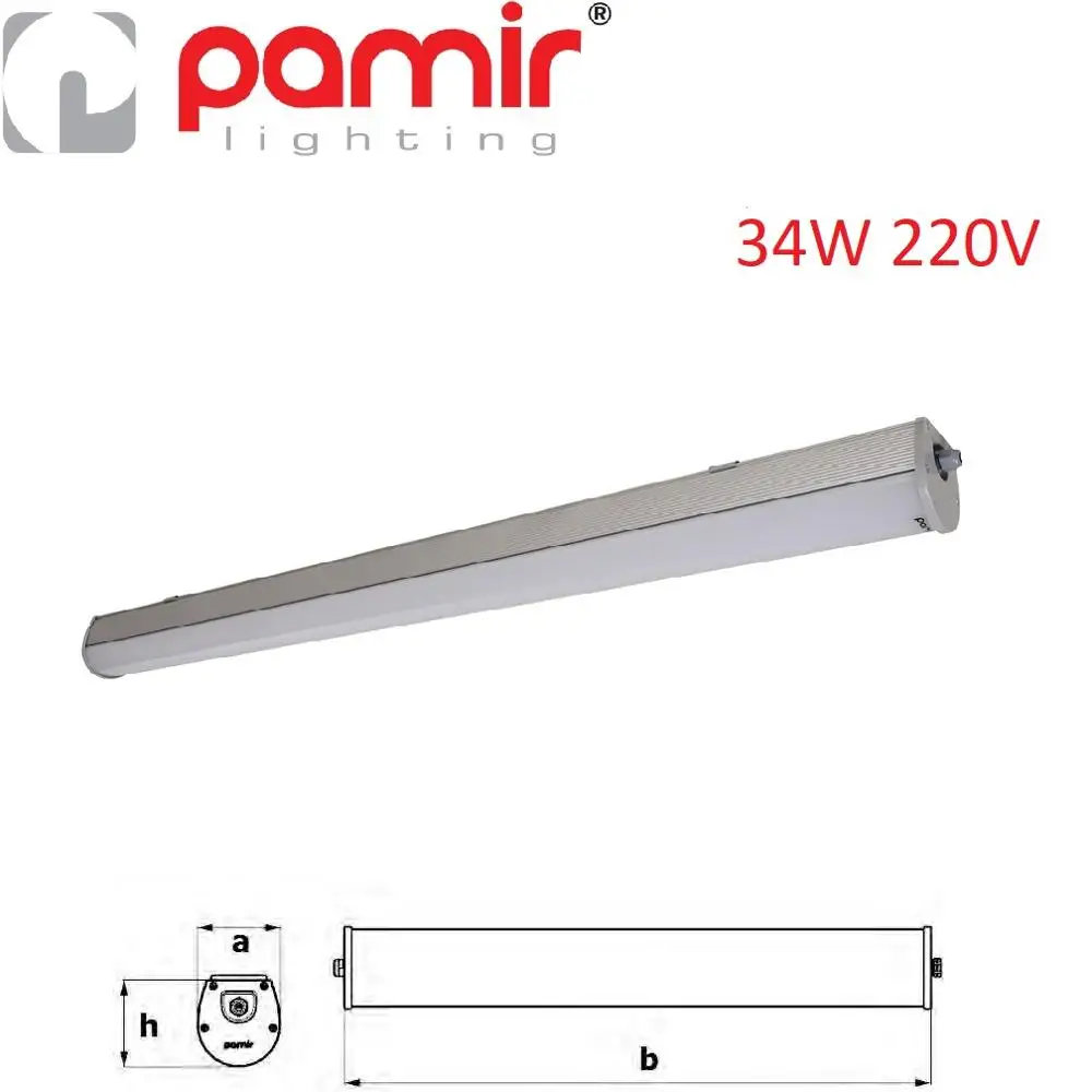 Pamir Lighting 34W  L:1110mm Waterproof Surface Mounted Lighting Fixture, IP65 with Aluminum Body, Industrial Lights