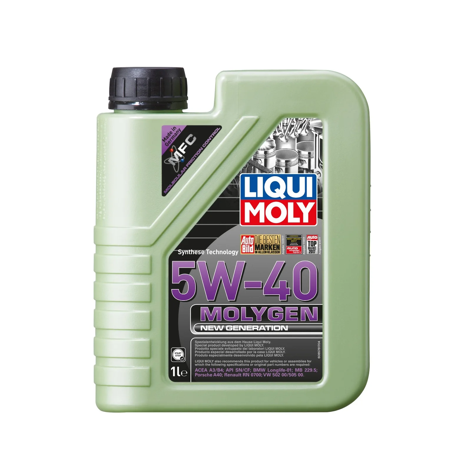 Масло моторное 5W 40 MOLYGEN NEW GENERATION 1 л ЛИКВИ МОЛИ LIQUI MOLY 9053|Моторное масло| |