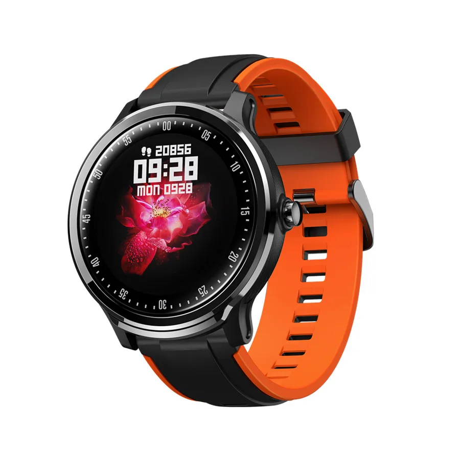 orange Accalia Sn80 Смарт-часы для мужчин IP68 Водонепроницаемый трекер движения сердечного ритма кровяное давление спортивные часы дистанционная камера музыка дышать - Цвет: orange