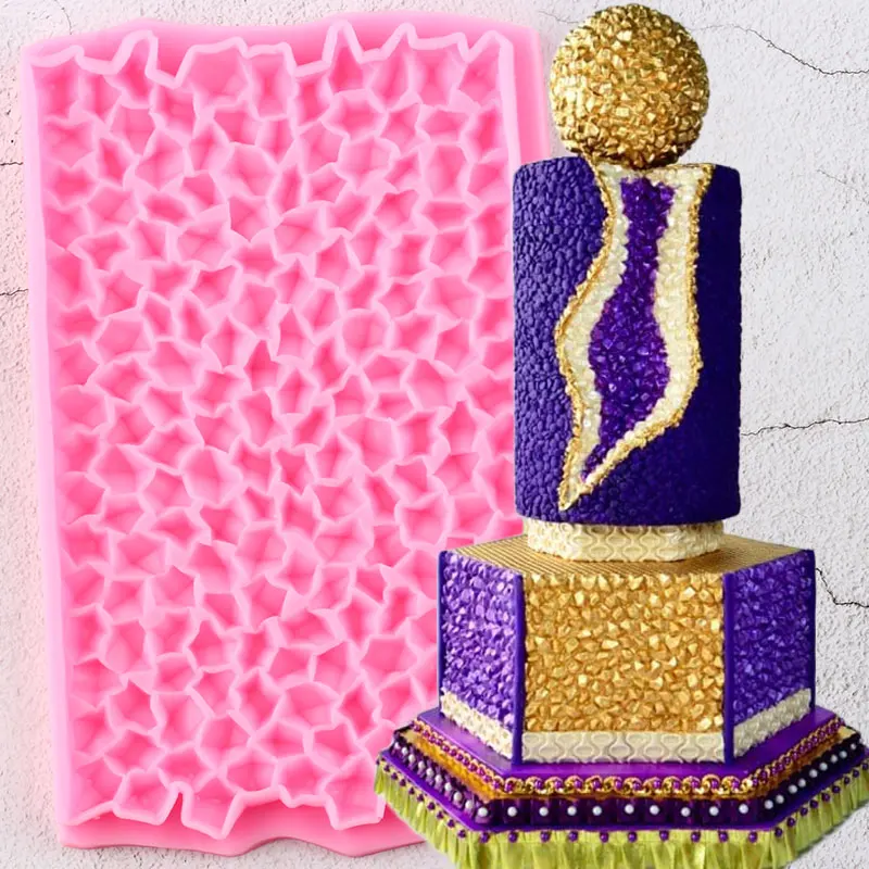 

Mini Diamond Lace Cake Border Silicone Mold DIY Wedding Chocolate Fondant Molds Sugarcraft Cake Decorating Tools Resin Moulds