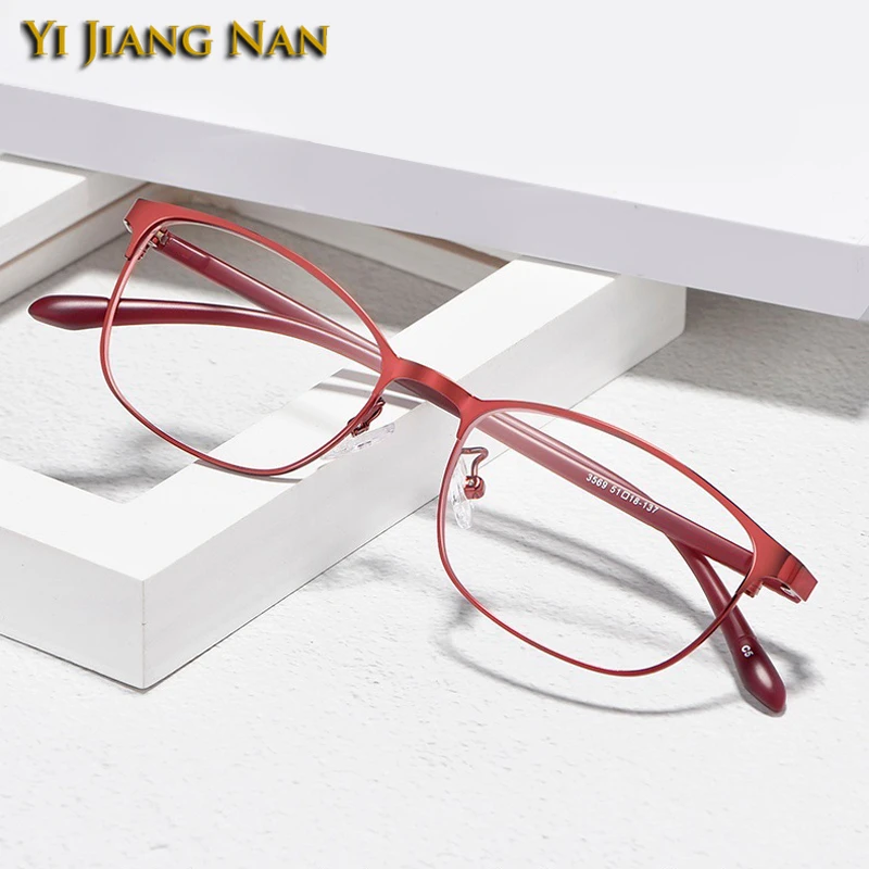Женская Гибкая оправа для очков розовая легкая красные очки по рецепту |