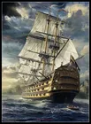 Море Парусник-счетный Набор для вышивки крестом-Сделай Сам рукоделие ручной работы для вышивки 14 ct наборы для вышивки крестиком DMC цвет