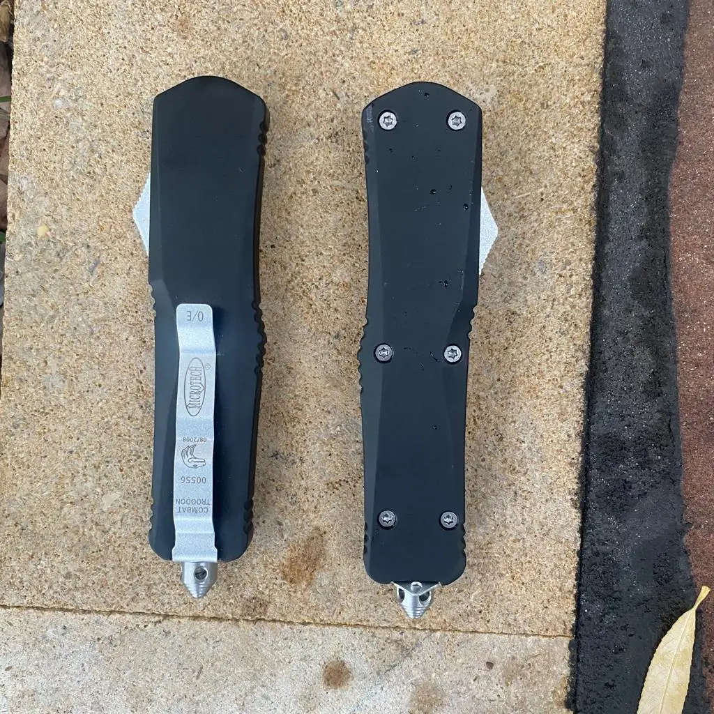 Нож автоматический microtech реплика люкс качество фронтально-выкидной нож в черном