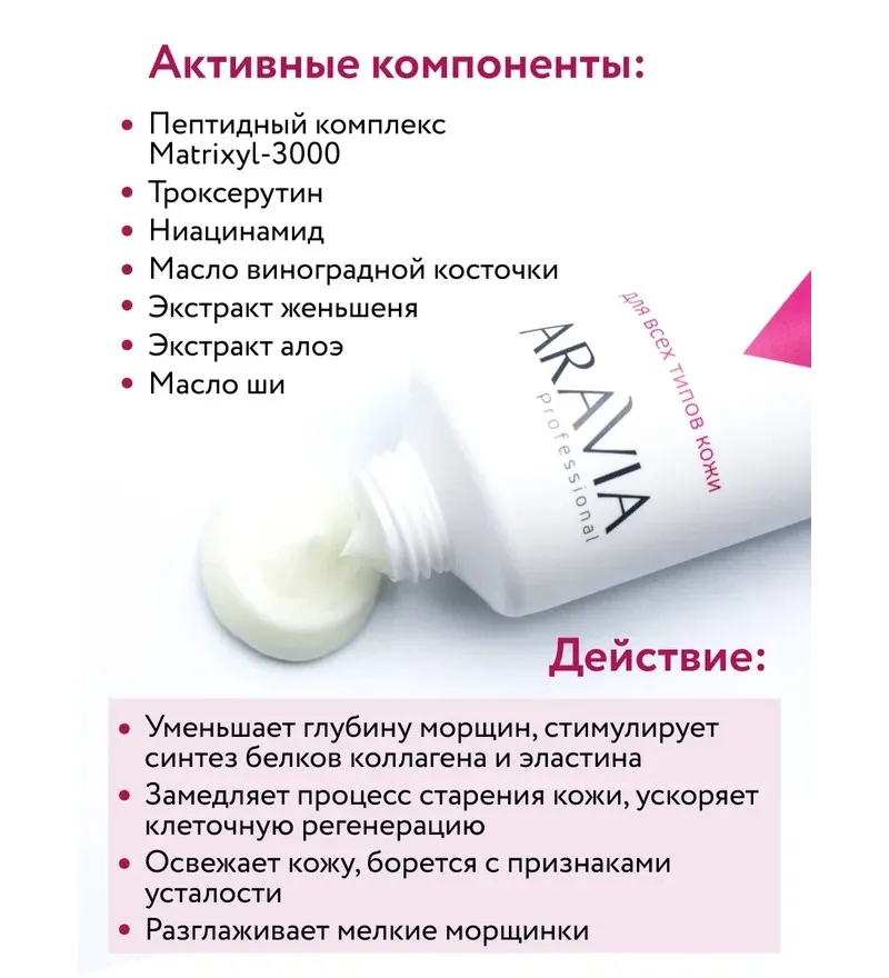 ARAVIA Professional Крем-уход для контура глаз и губ с пептидами Peptide Complex Cream 50 мл/15 |