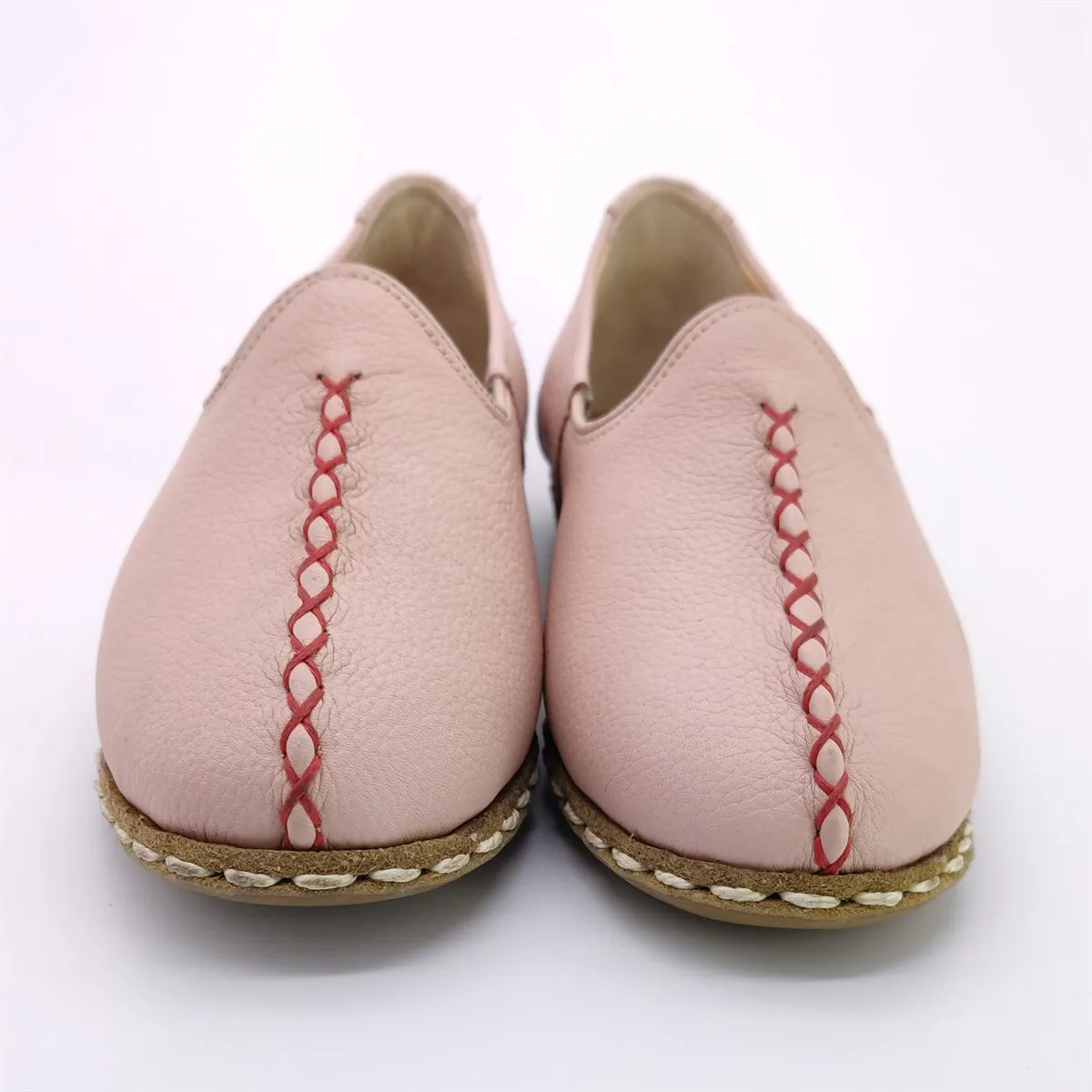 Spring/Summer Flexible Breathable Shoes Pink Color Women Handmade Genuine Leather Summer Woman Casual | Обувь