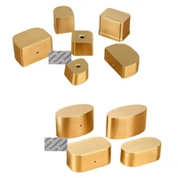 2pcs oval fancy brass end tip cap cover sleeve for furniture solid wood chair seat bed handrail leg feet