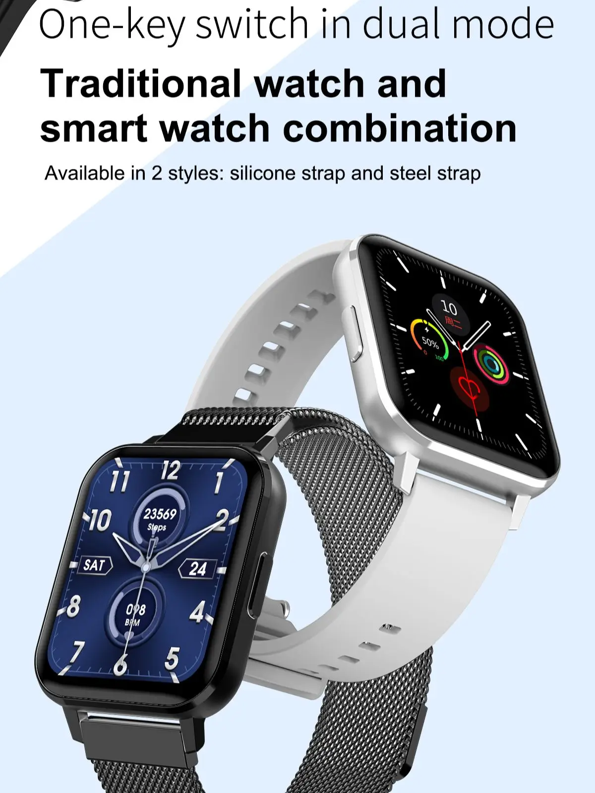 

1.78'' Big Screen Smart Bracelet Mens Digital Wristwatches Women's Sports Fitness Electronic Watches Watch For Women Men Girls