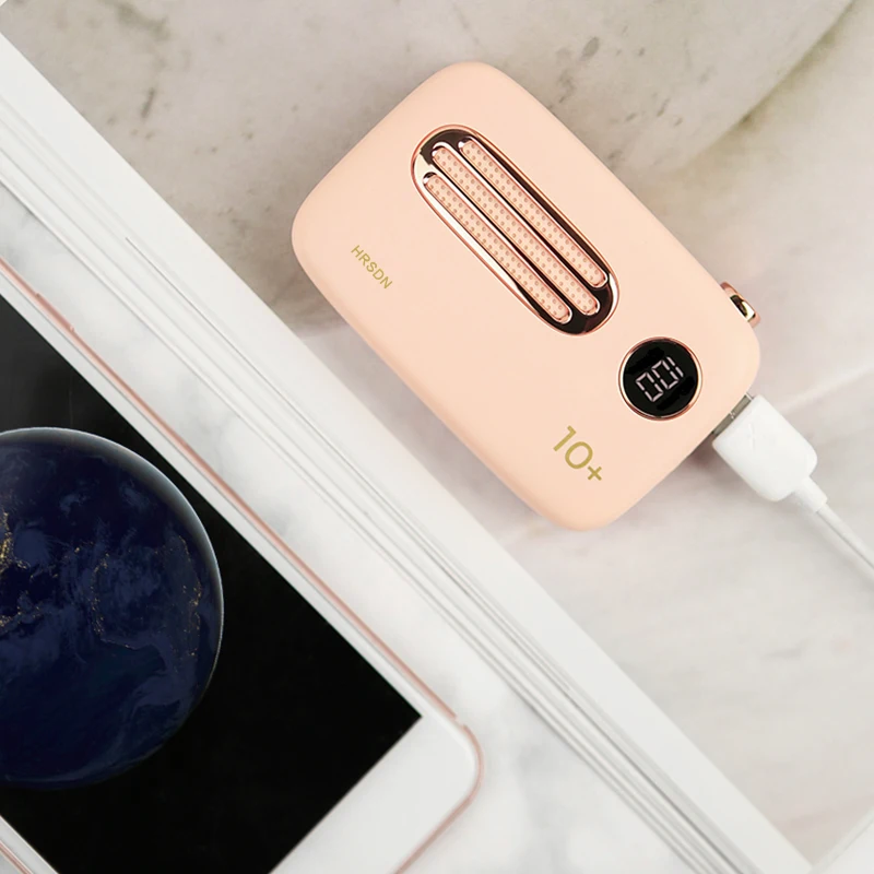 

HRSDN Mobile power bank 10000mAh ultra-thin, compact, portable and large-capacity mini power bank suitable for Apple Huawei