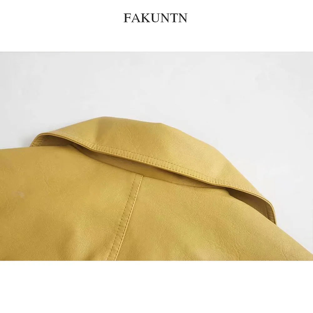 

Women PU Leather Jacket Coats 2020 Autumn New Fashion Streetwear Motorcycle Jacket Coats Women All-Match Outerwear Chic Tops