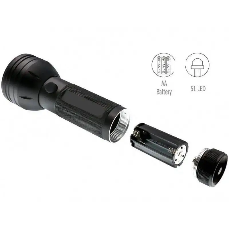 51 Ультрафиолетовый светодиодный мини фонарик портативный с защитой от