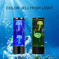 jellyfish tank night light tank aquarium style usb led lamp sensory autism lava lamp led desk lamp dropshiping