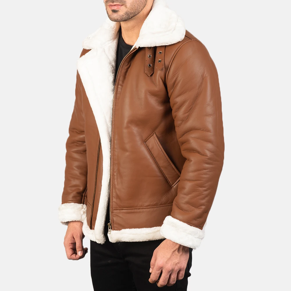 

Wool Sheep Genuine Leather Jacket Men's Winter Thick Leather Biker Monte Hot Winter Fashion from Turkey Holds Waterproof Jacket