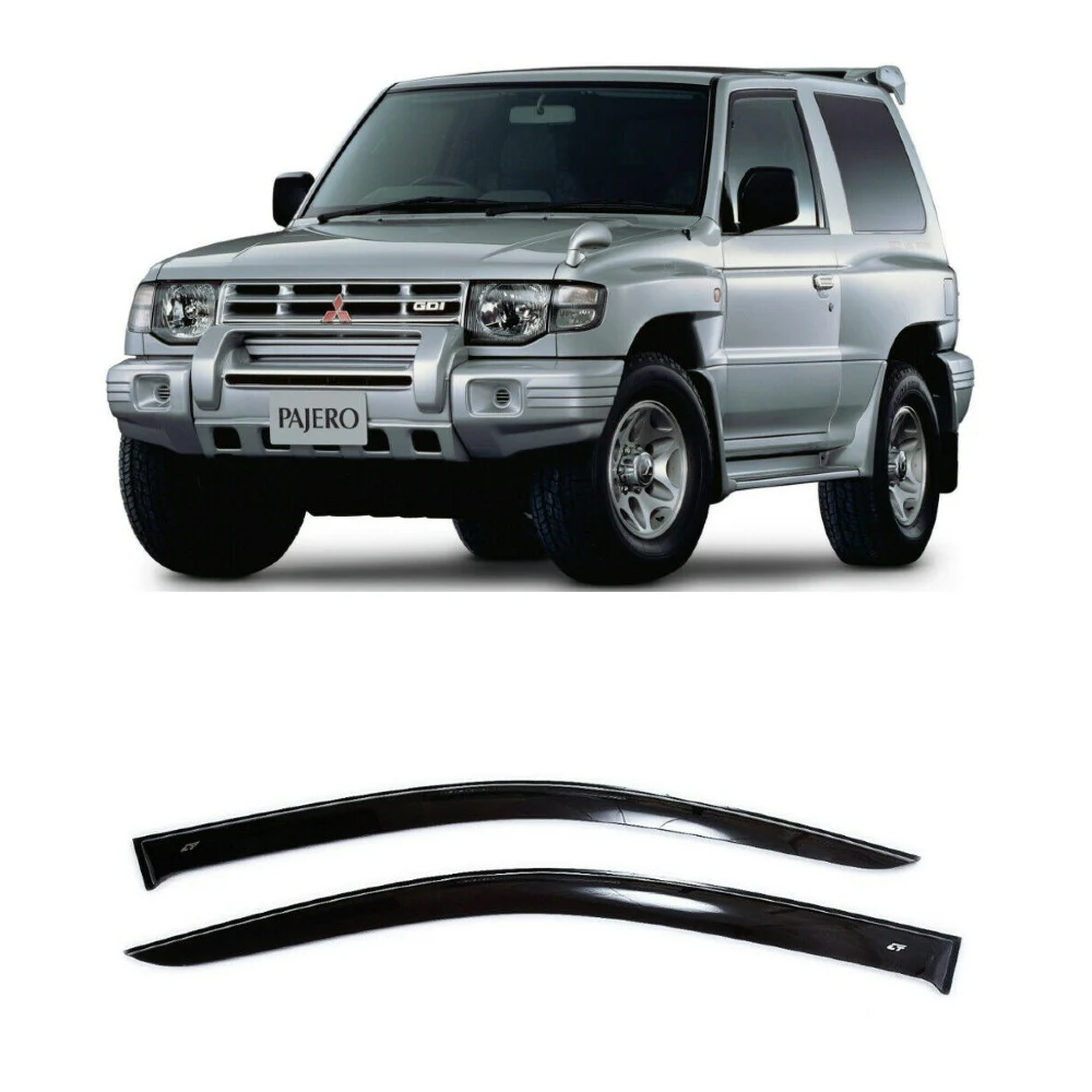 Дефлекторы окон Cobra Tuning M42591 на авто Mitsubishi Pajero 2 ll 3d 1991 2000 шт./комп. ветровики от