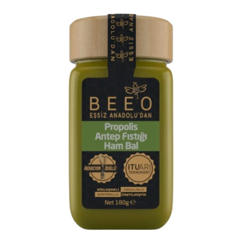 

Bee Propolis + Antep Pistachio + Raw Honey Mix Bee'O, 180g Fast Delivery