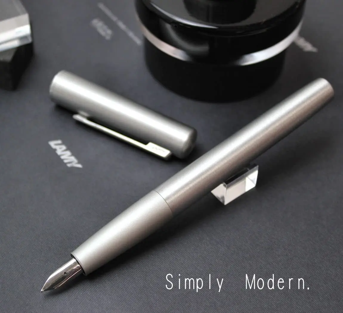 Перьевая ручка LAMY AION матовый корпус M UC оливковый серебристый | Канцтовары для