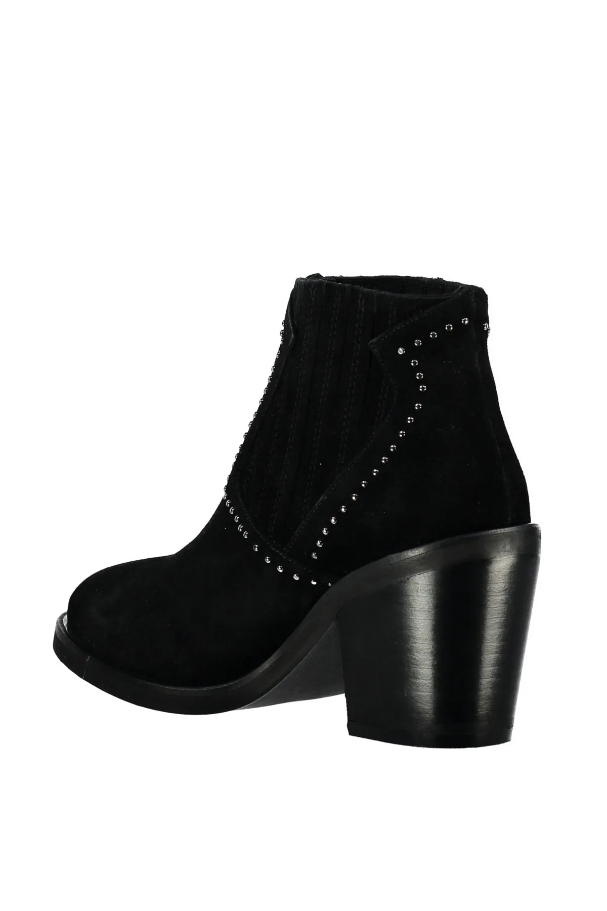 Женские ботинки из натуральной замши с жемчугом Цвет Черный коллекция 120130002364