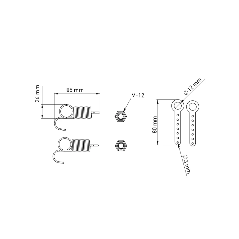 Набор креплений на полуподставке с длинным переключателем|Наборы комплектующих