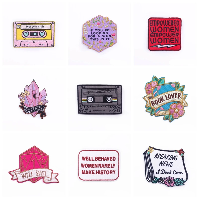 

Diy Letters Cute Patch Embroidered Patches For Clothing Iron On Patches On Clothes Embroidery Patch Stripes Stickers T-Shirt