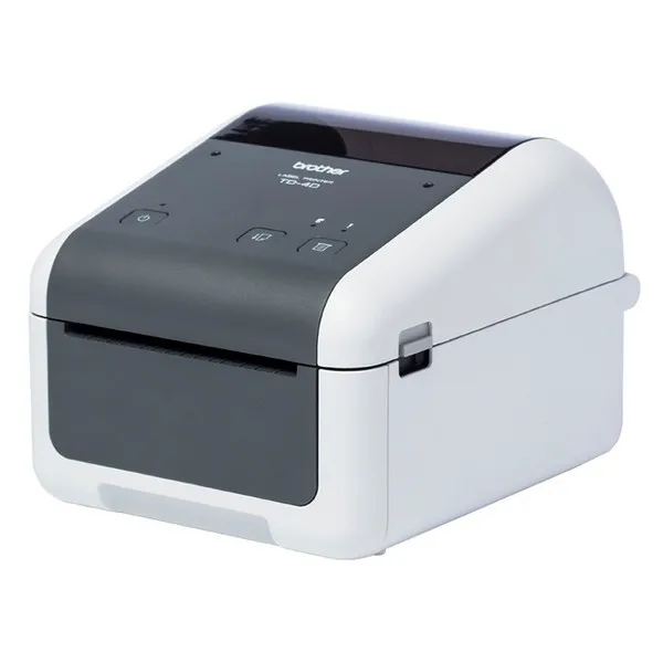 Термопринтер Brother TD4420DN 203 точек/дюйм LAN USB 2 0 серый белый | Компьютеры и офис