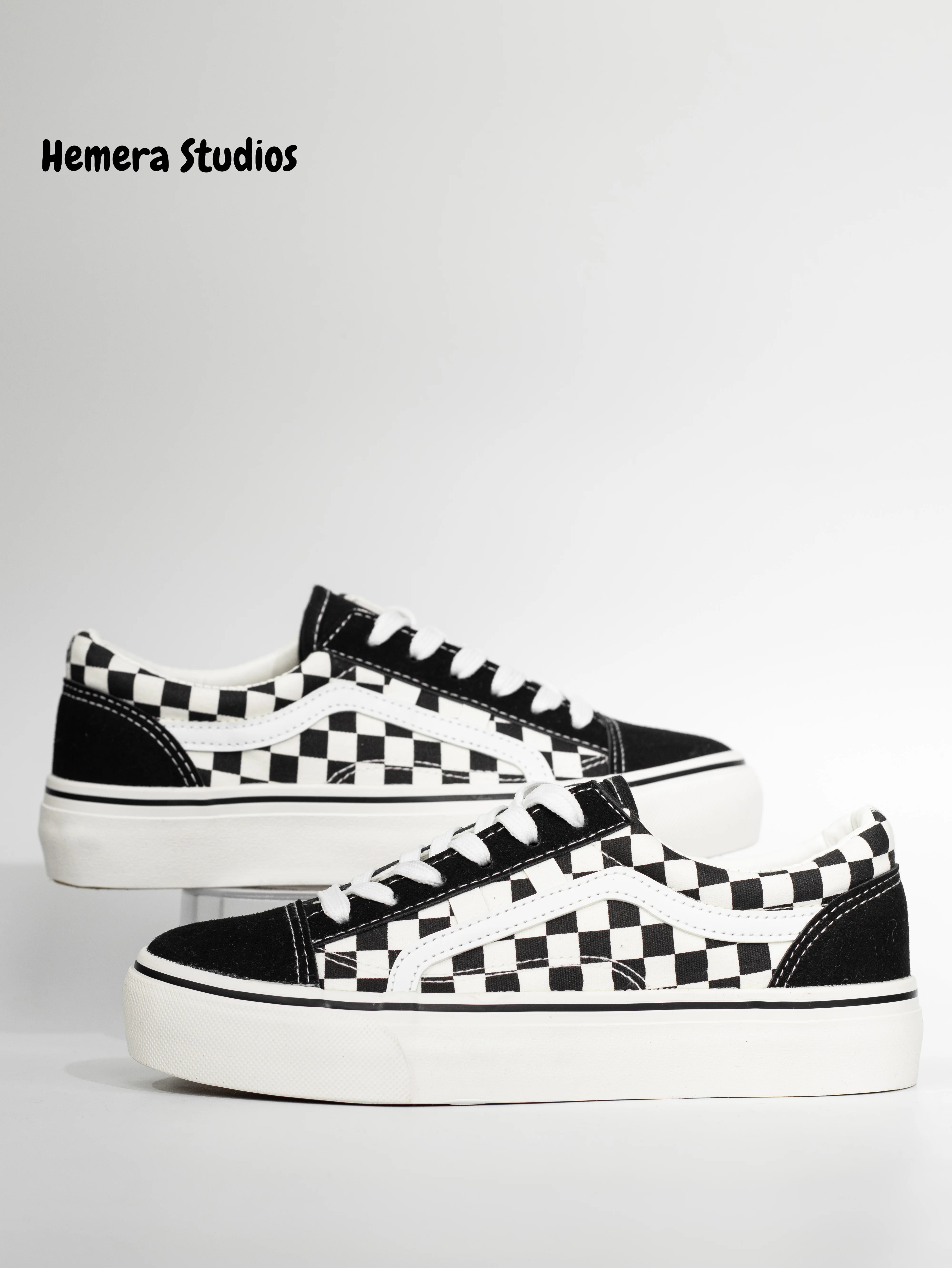 Кеды Hemera Studios женские холщовые кроссовки на платформе с клетчатым принтом в стиле