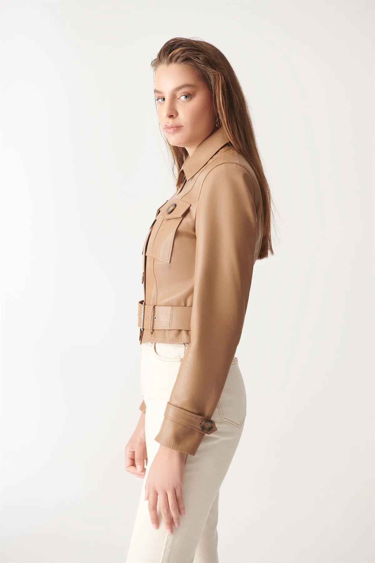 Women's Genuine Leather Jacket Sheepskin Coats Biker Sport New Season Fashion Spring Autumn Quality Soft Texture Made in Turkey