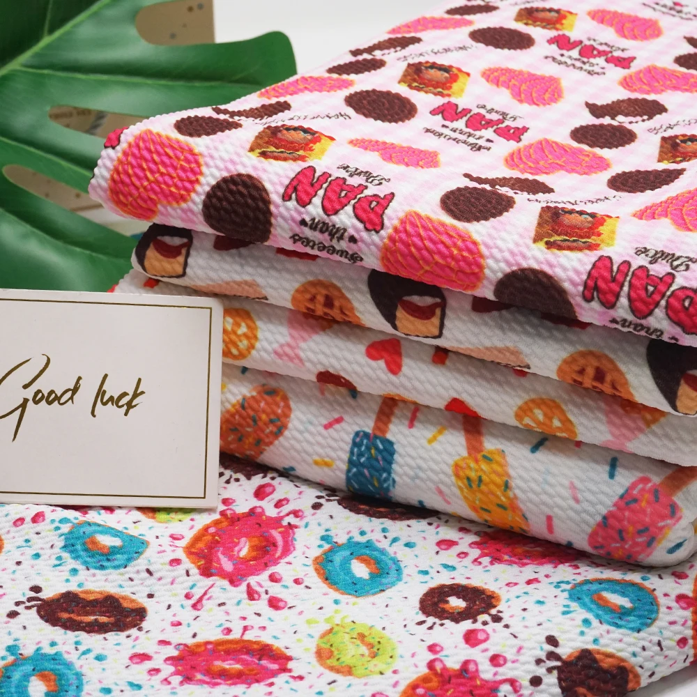 50 см * 140 Ткань Ливерпуля с принтом еды стрейчевая трикотажная ткань L13980|Ткань| |