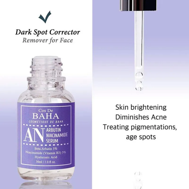 Сыворотка для лица Cos De BAHA осветляющая против пигментации - Arbutin+niacinamide serum (AN) 30мл