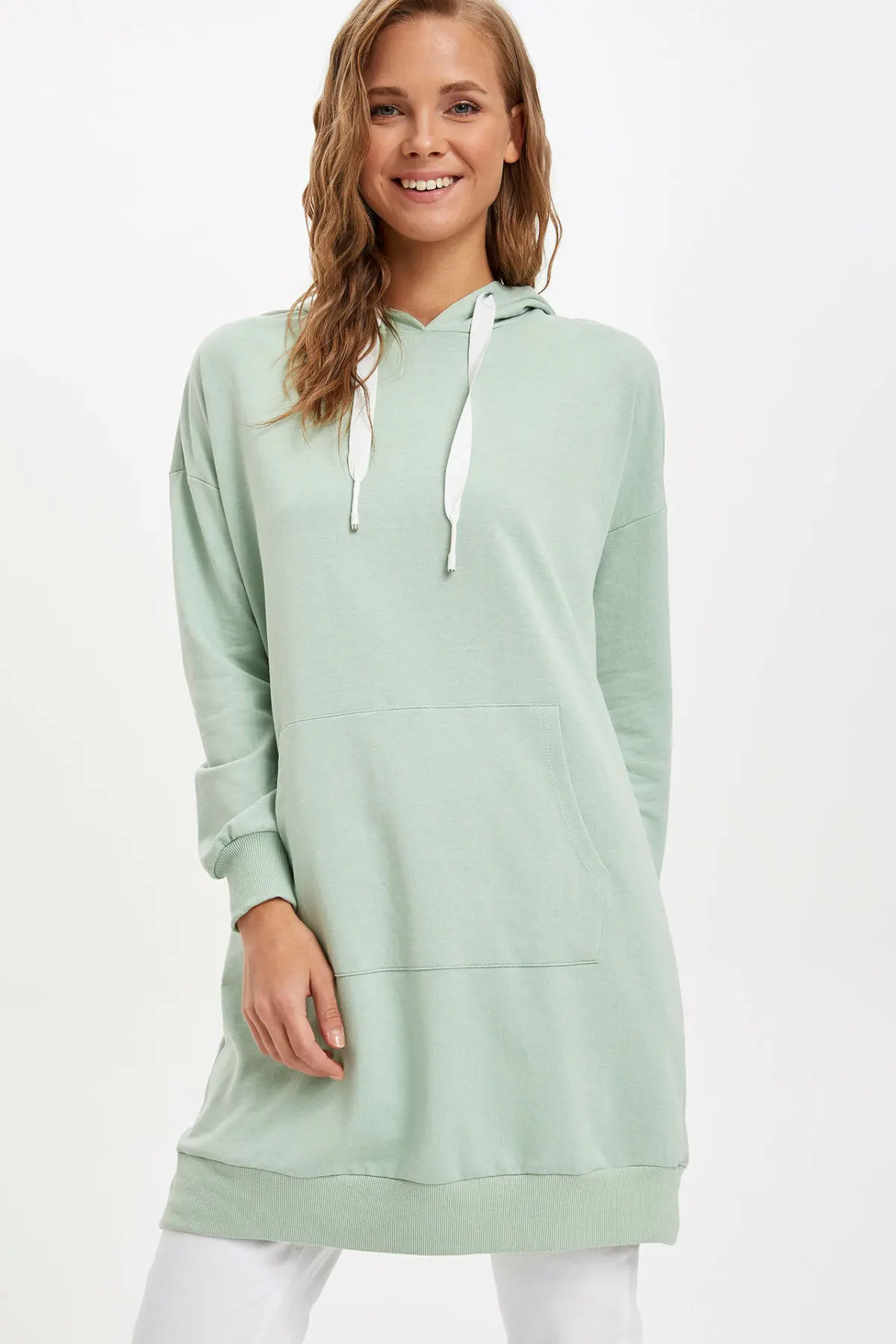 Женские пуловеры DeFacto белые красные вязаные однотонная туника повседневные