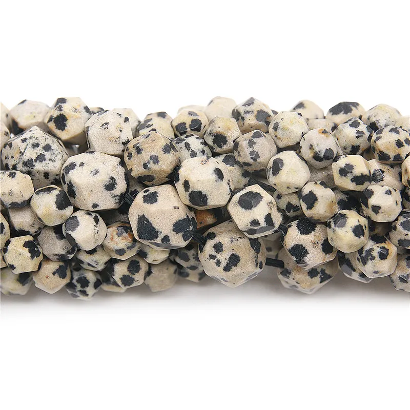 

Natural Genuine Dalmatian Jasper Beads Faceted Star 5x6-8x10mm Material For Making Jewelry Bracelet Earrings