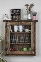 solid wood wire cabinet wall rack