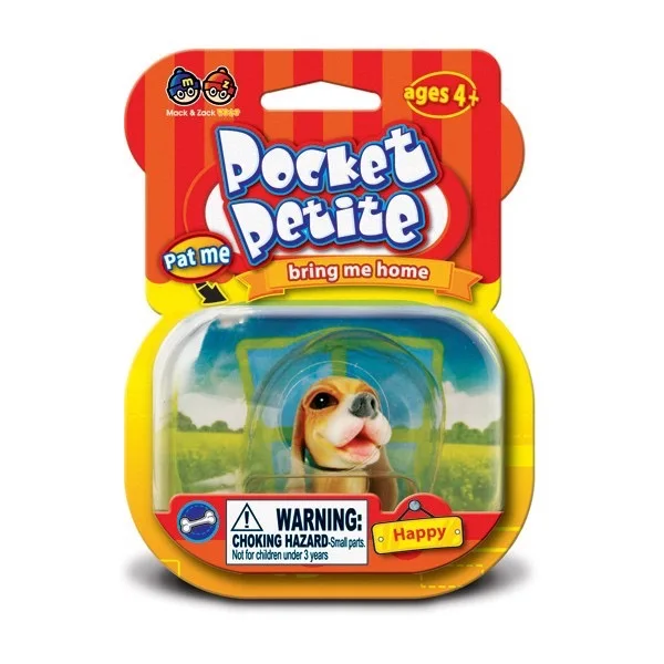 Собачка HAPPY карманная 4 см (блистер флок подвижные части тела) 16 5х12 5х5 3см|Игровые