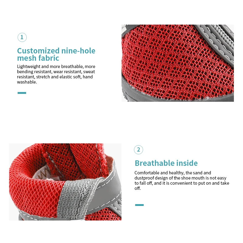 Дышащей сетки собака обувь Демисезонный прочная мягкая подошва для отдыха