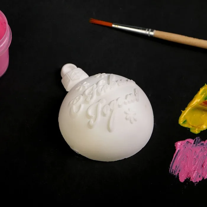 Figure under the painting with shock mount &quotballoon for Christmas tree happy new year&quot 5 х5см | Игрушки и хобби