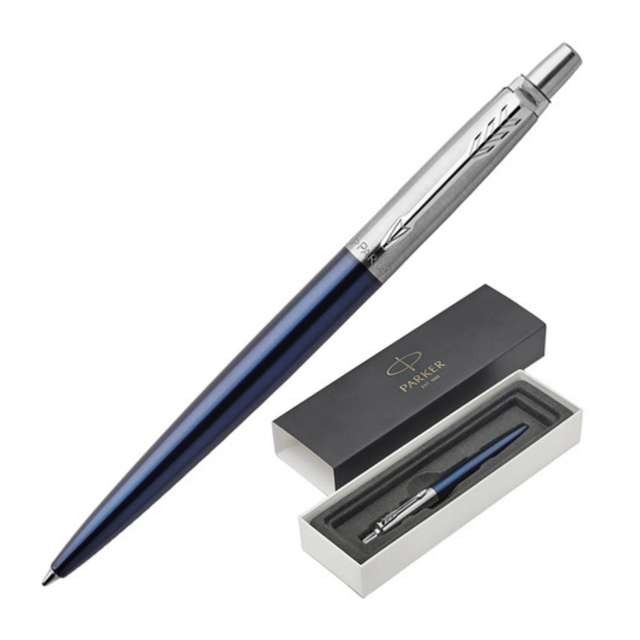 Ручка шариковая PARKER &quotJotter Core&quot корпус синий хромированные детали синяя |