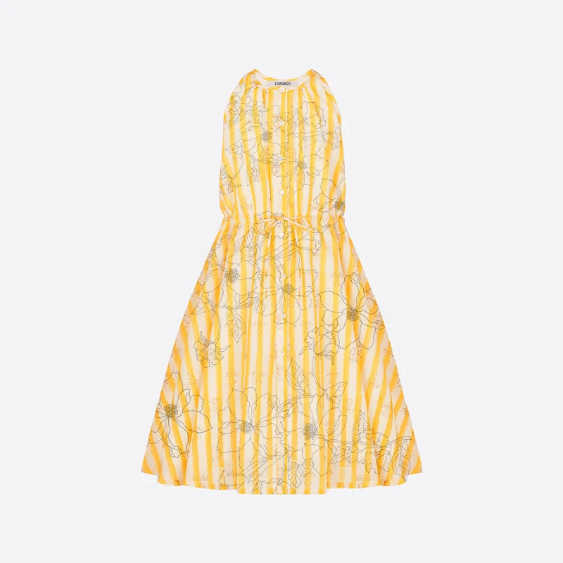 

NIGO Girls Flared Cotton Printed Midi Dress #nigo33983