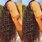 Парик фронтальный с глубокой волной 13x4, 30, 32 дюйма, вьющиеся человеческие волосы, парики для женщин, влажные и волнистые, волнистые, Hd, полноразмерные, бразильские