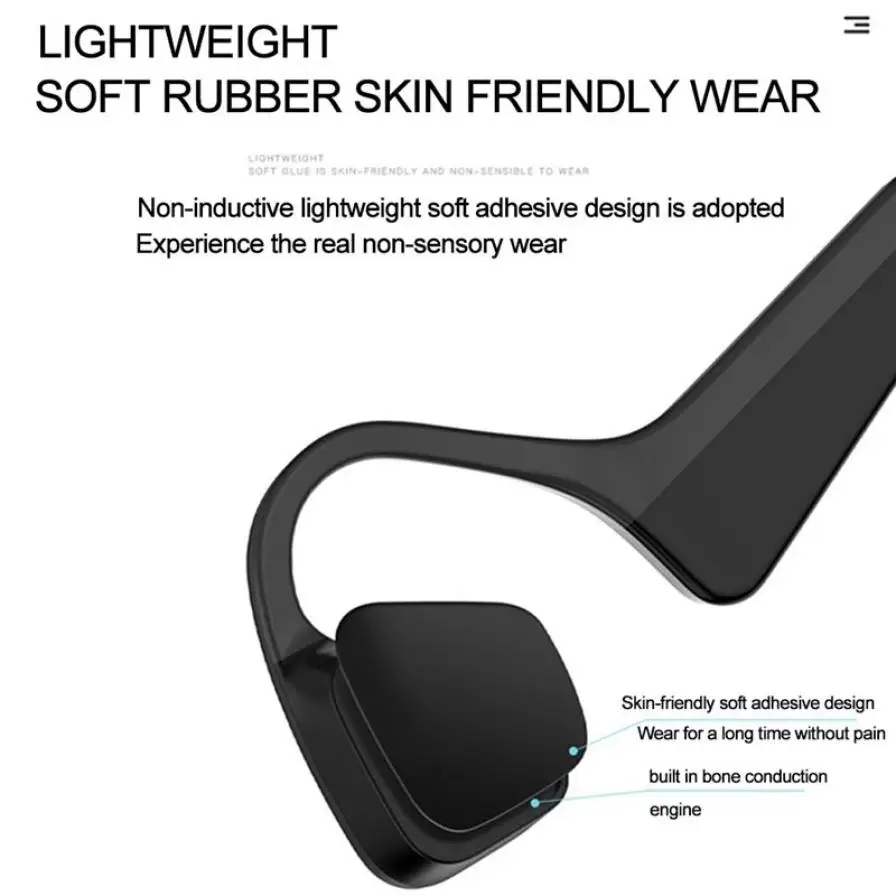 

Bone Conduction Headphones Bluetooth Wireless Headset Stereo Waterproof Sports Earphone with Microphone For Running Hands-free