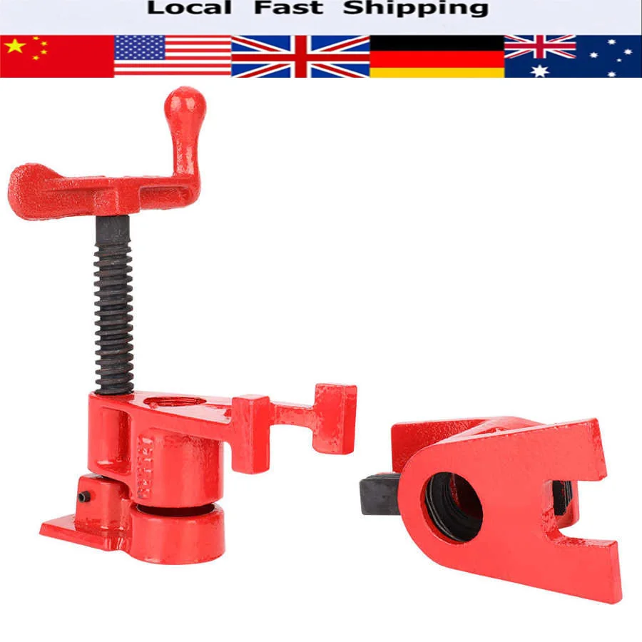 

4 Set 26.5mm Quick Release Heavy Duty Wide Base Iron Wood Metal Clamp Set Woodworking Workbench Hand-held