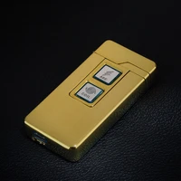 usb unusual lighters portable portable touch induction windproof double arc metal lighter cigar lighter high end gift