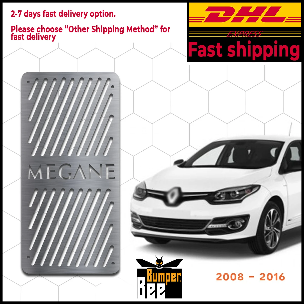 

Renault Megane 3 2008 2009 2010 2011 2012 2013 2014 2015 2016 Car Accessories Chrome Foot Rest Pedal Body Molding Moulding Trim