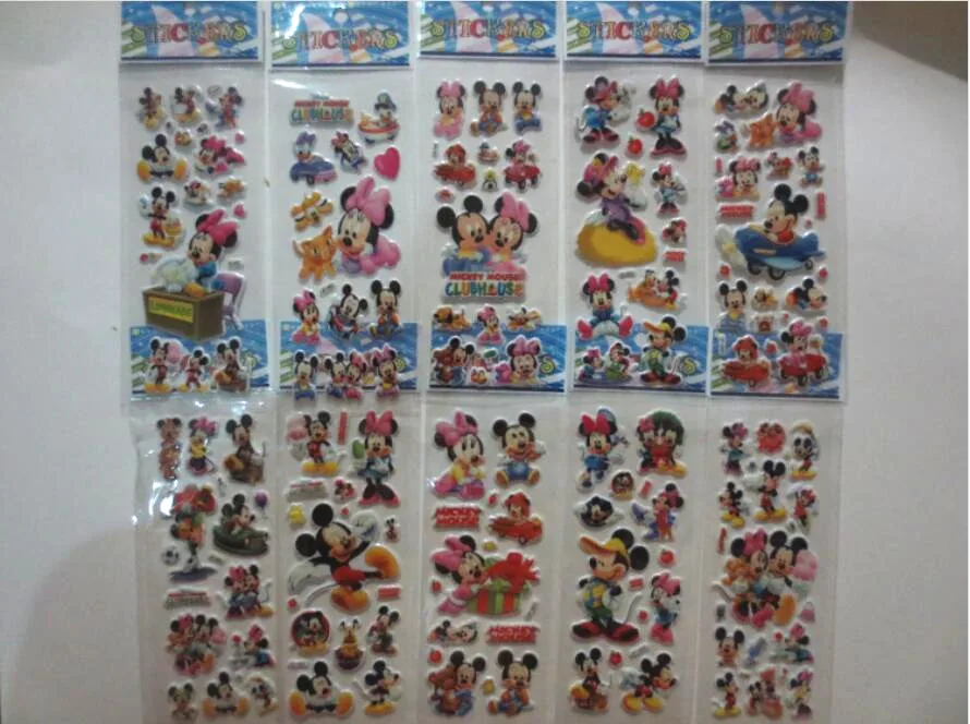

100sheets/lot 3D Carton bubble sticker of Cartoon Mouse puffy stickers for kid's birthday present KIds Classic Toys Sticker