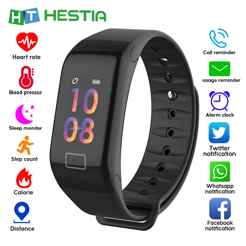 Новинка 2019 смарт браслет с измерением давления цветной экран Шагомер фитнес