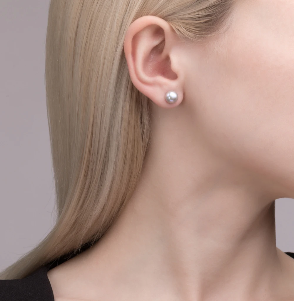 Серебряные серьги с жемчугом SUNLIGHT проба 925|Серьги-гвоздики| |