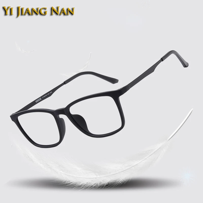 

Optical Men Square Big Rim TR90 Frame Titanium Temple Light Weight Prescription Eyewear Anti Blue Ray Spectacle Glasses Frames