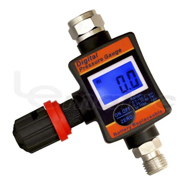Регулятор воздушного клапана 1/4 дюйма с цифровым манометром для распылителей и