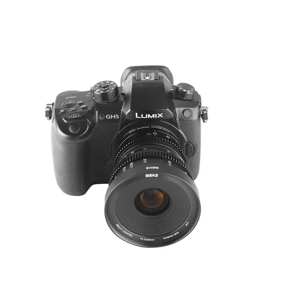 Асферический объектив Meike MK 25 мм T2.2 с ручной фокусировкой линза Cine для микрофона