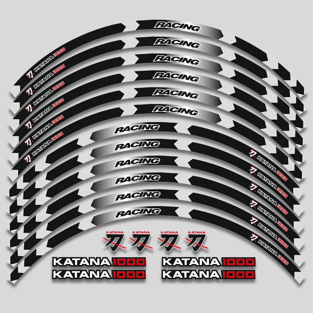 

12 X Толстые края внешний обод наклейка полоса колесные наклейки подходит для suzuki katana 1000 KATANA1000 1000 katana