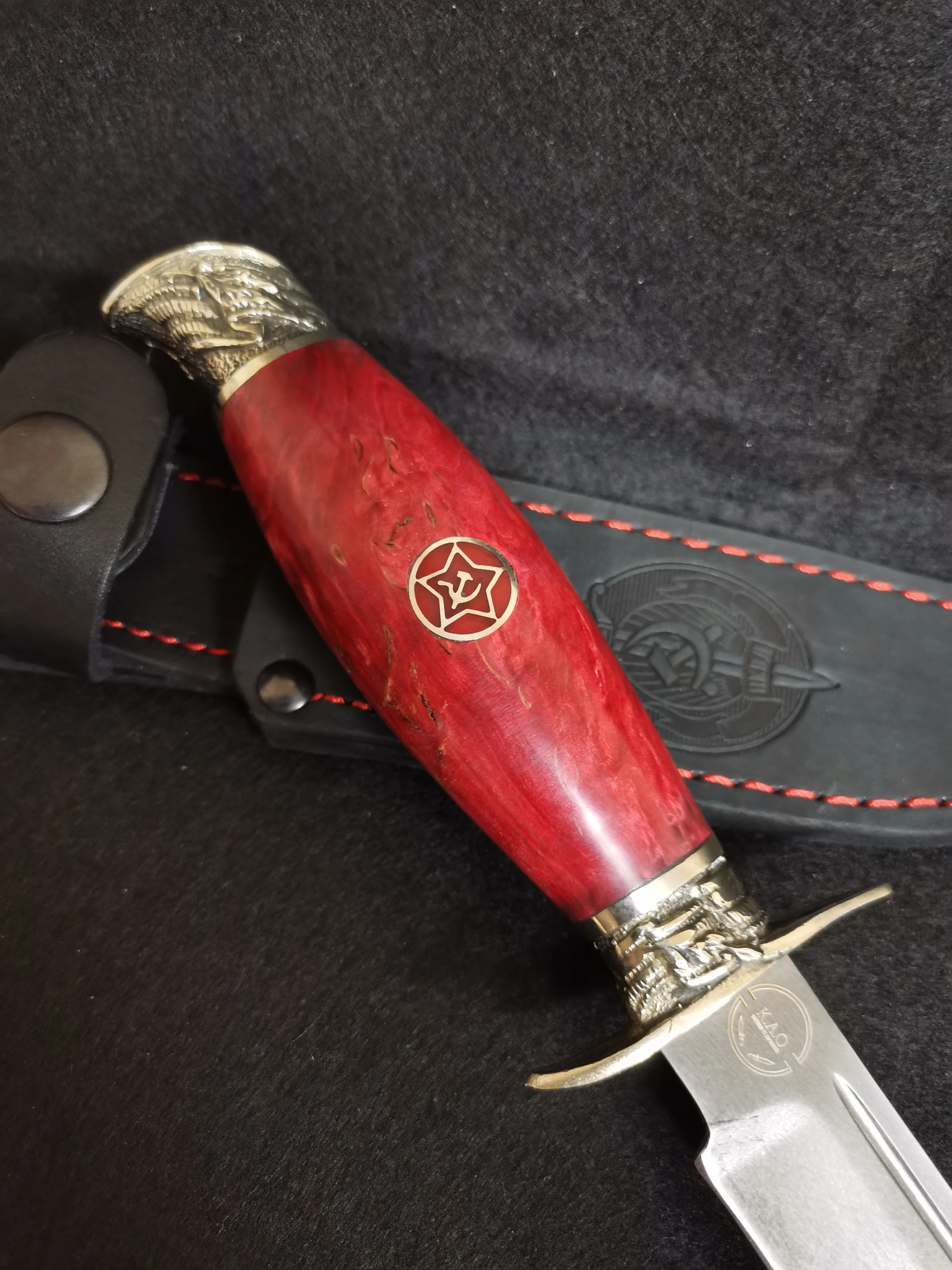 нож финка нквд советский из булата со звездами |